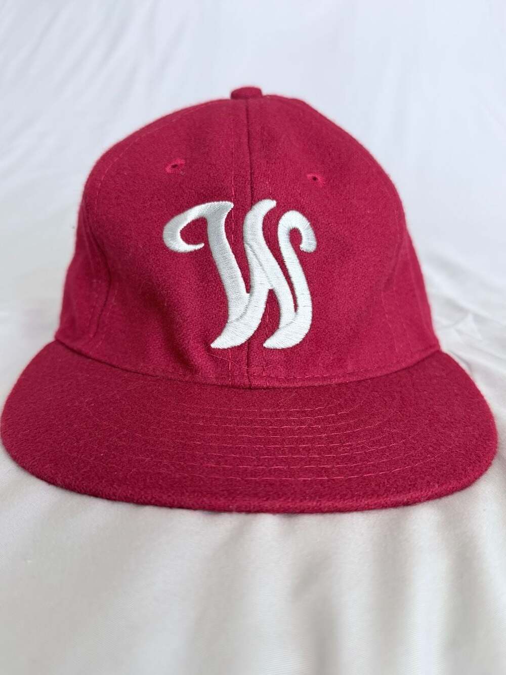 Vintage Ebbets Field Flannel WSU Cougars Cap 100% Wool Hat Fitted Size 7 1/4 USA